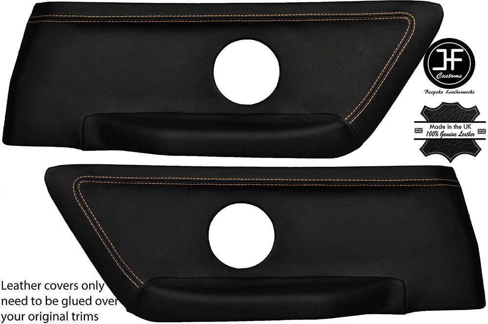 BEIGE STITCHING 2X REAR DOOR CARD COVERS FITS BMW E36 CONVERTIBLE 93-98 STYLE 2