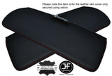 RED STITCHING 2X SUN VISORS LEATHER COVERS FITS FIAT 900E CUSTOM NEW MADE IN UK