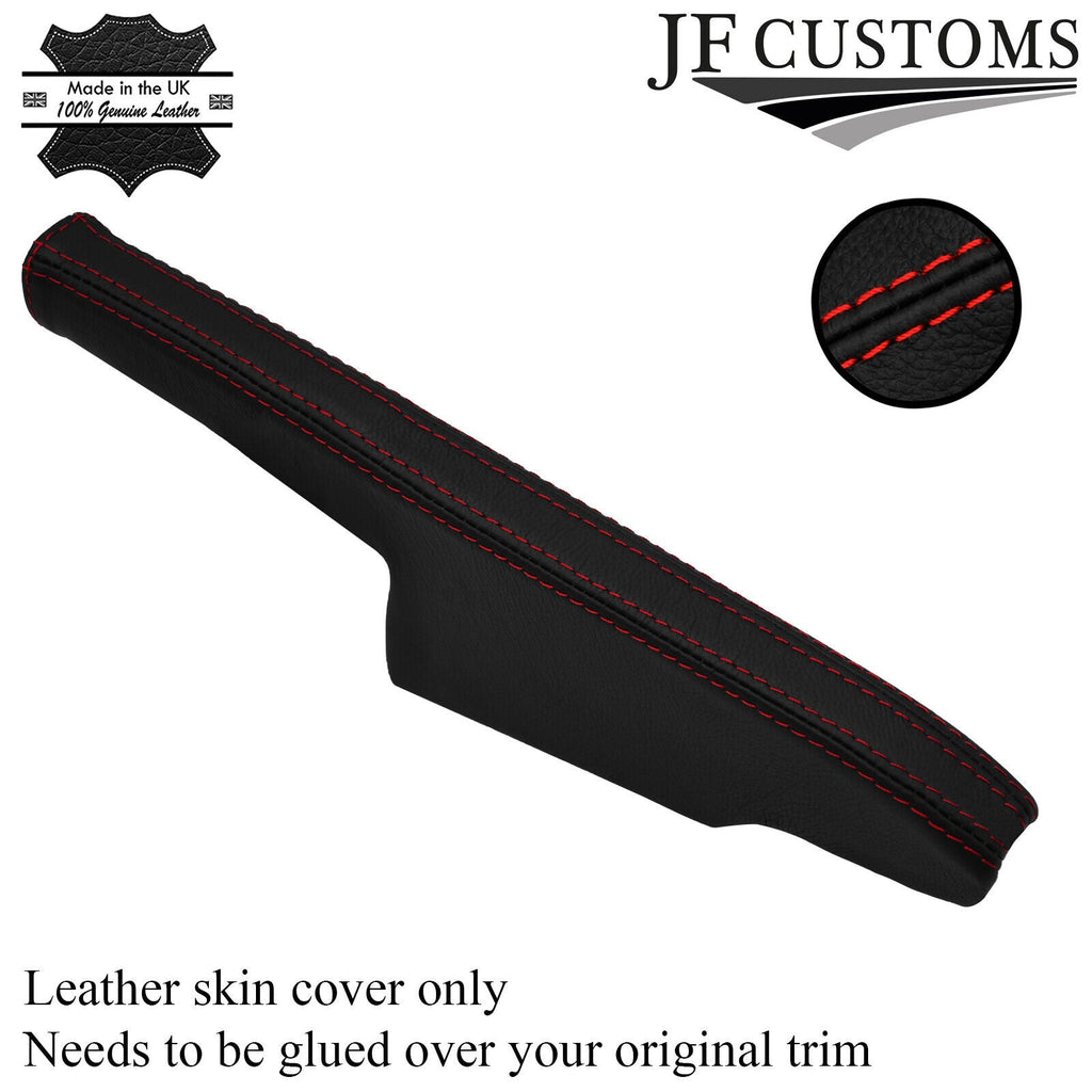 RED STITCH LEATHER HANDBRAKE NON ARMREST COVER FITS AUDI TT MK2 2006-2014