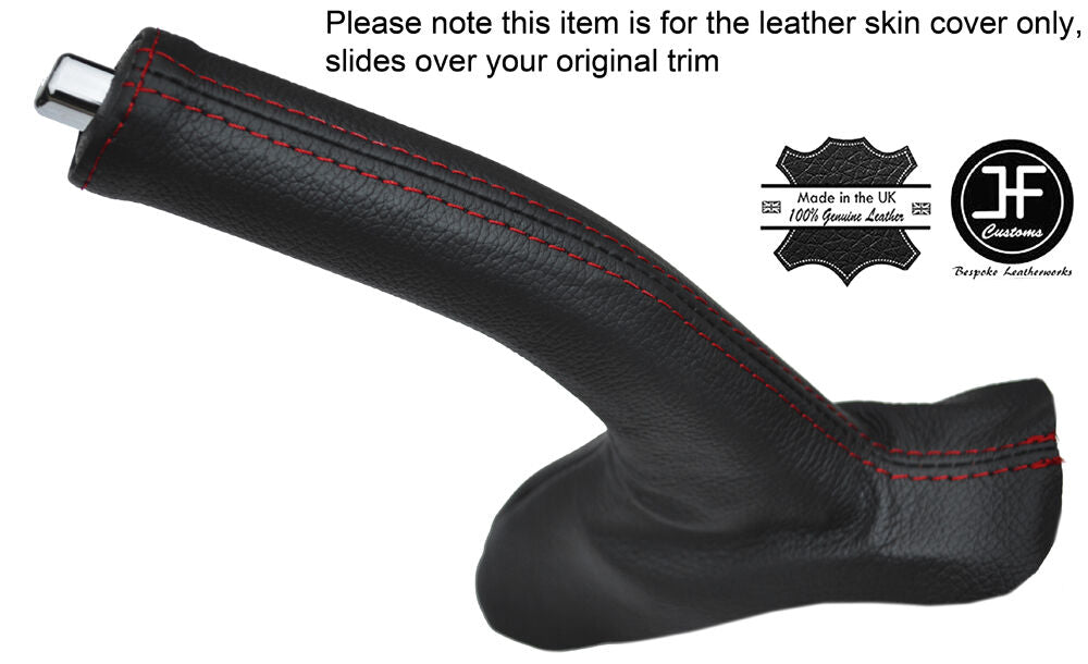 RED STITCHING LEATHER HANDBRAKE GAITER  FITS HYUNDAI I30 2012-2015 CUSTOM NEW