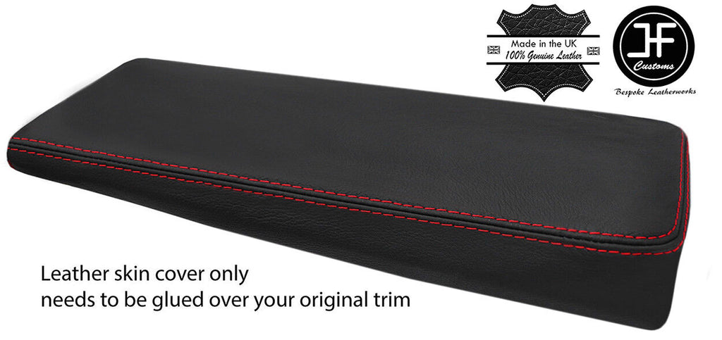 RED STITCH REAL LEATHER ARMREST LID COVER FITS MG  MGA 1955-1962 MADE IN UK