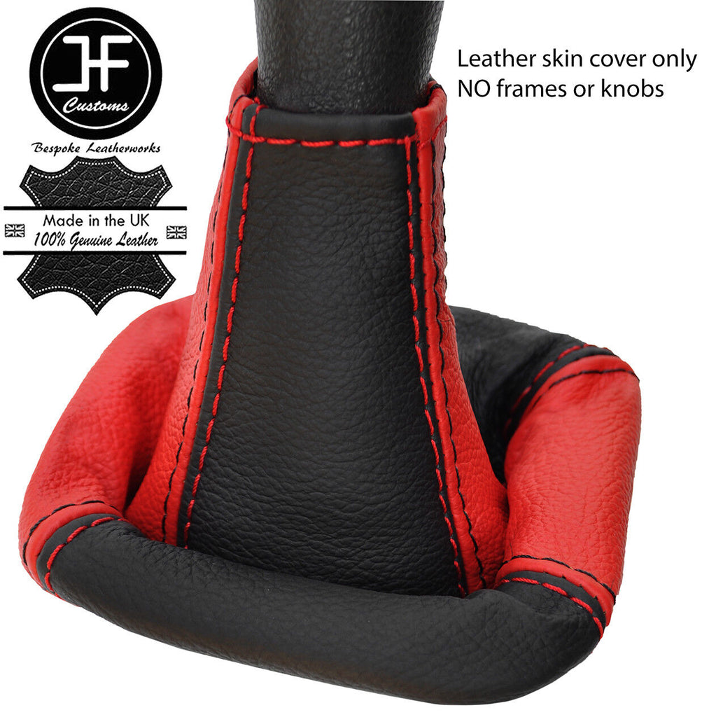 BLACK & RED TOP GRAIN LEATHER MANUAL GEAR GAITER FOR OPTARE ALERO BUS 01-08