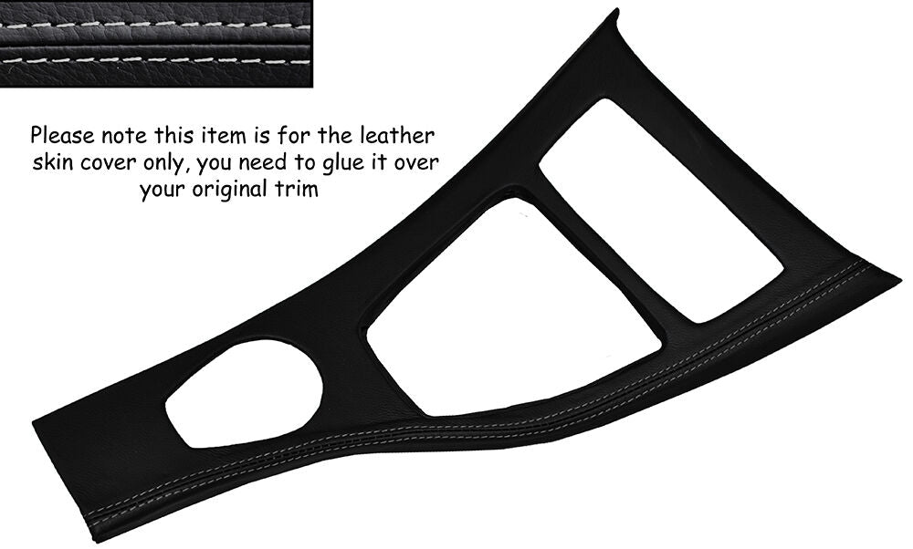 GREY STITCH CENTRE CONSOLE TRIM SKIN COVER FITS BMW E90 E91 E92 06-10 IDRIVE