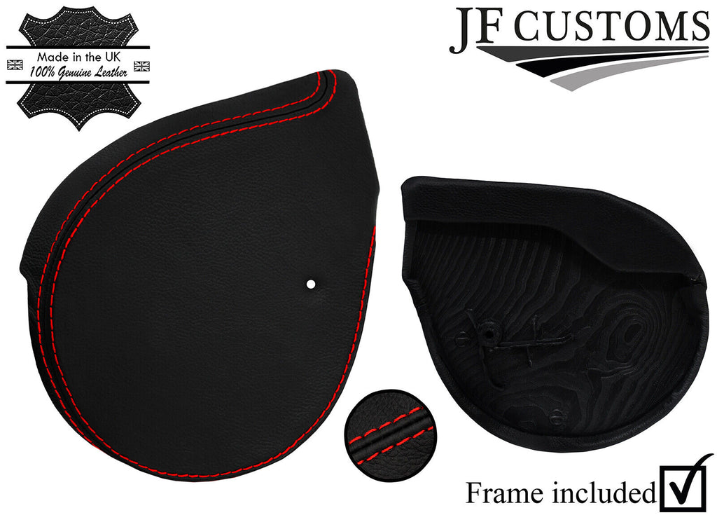 RED STITCH LEATHER HANDBRAKE TRIM COVER+FRAME FOR CITROEN JUMPER MK3 06-19