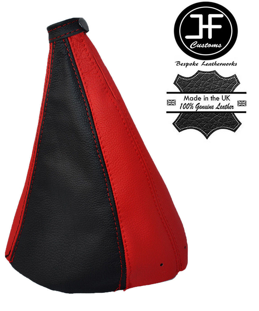 RED BLACK REAL LEATHER FITS FIAT SEICENTO 1998-2004 GEAR GAITER CUSTOM NEW
