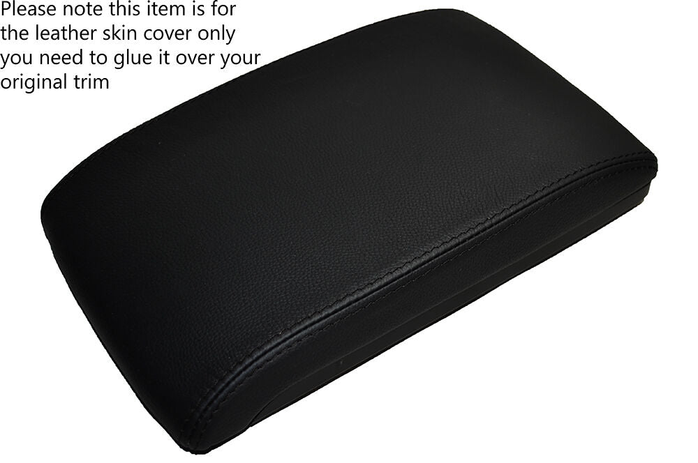 BLACK STITCHING LEATHER ARMREST LID SKIN COVER FITS SUBARU LEGACY 2006-2009 2L