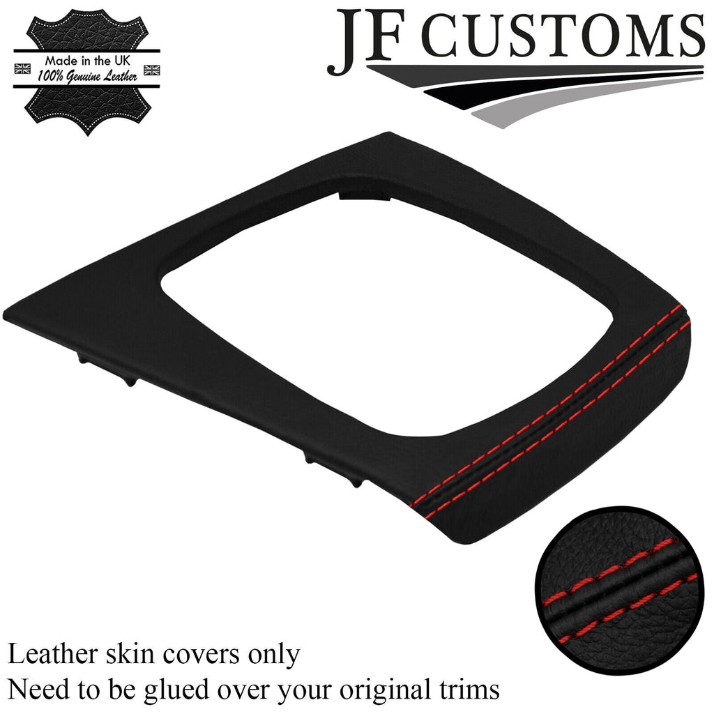 D RED ITALIAN LEATHER GEAR SURROUND COVER FOR SKODA SUPERB MK1 01-08 CUSTOM NEW