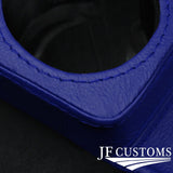 R BLUE LEATHER COVERED CONSOLE CUP HOLDER TRIM FITS MERCEDES W126 S CLASS 79-91