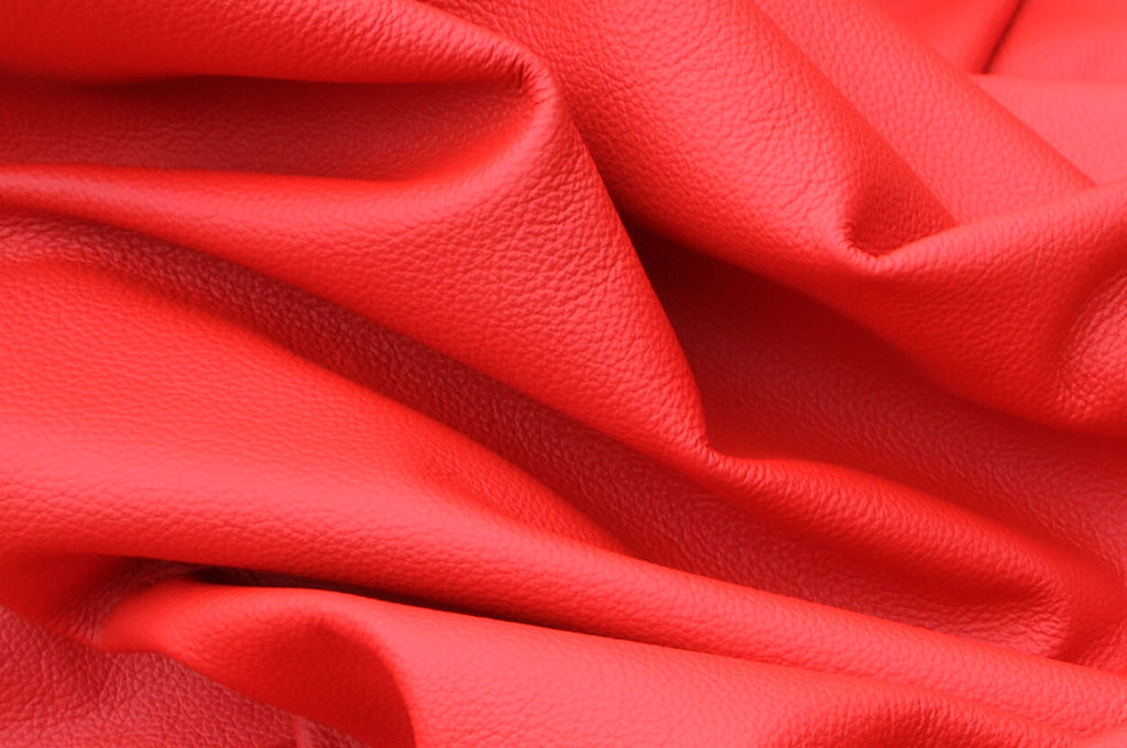 LARGE RED LEATHER FULL 40 SQ FT HIDE QUALITY TOP GRAIN GENUINE LEATHER