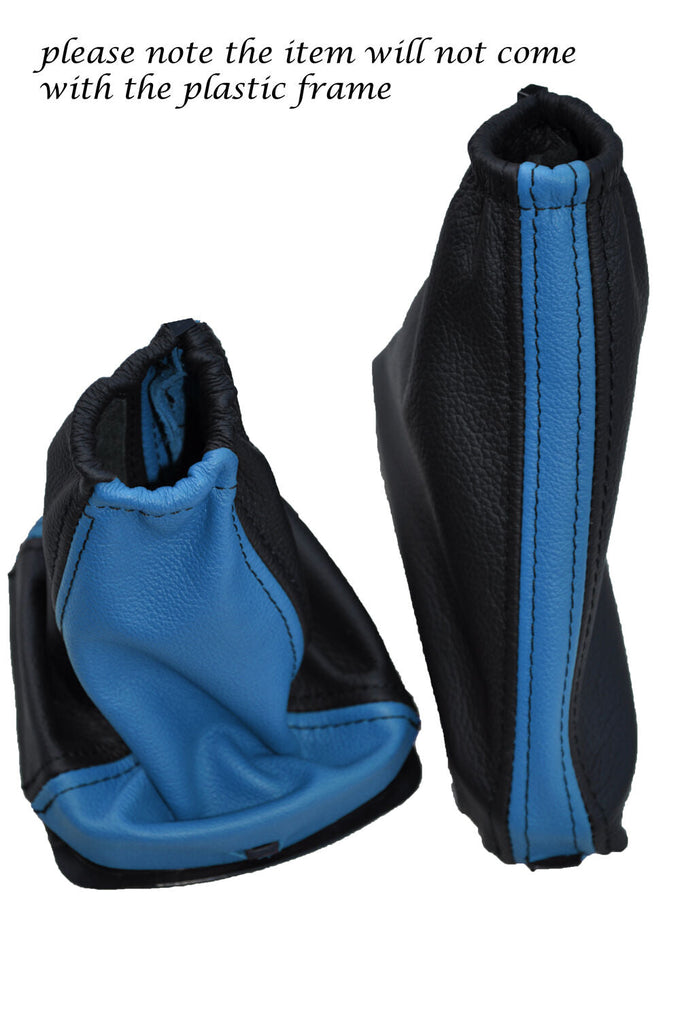 FITS FORD FOCUS MK1 1998-2004 GEAR HANDBRAKE GAITER BLACK &  BLUE 2 TONE