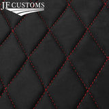 DARK RED STITCH DIAMOND D GREY SUEDE FRONT HEADLINER COVER FOR VW CRAFTER 06-17