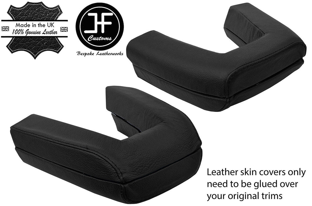 BLACK REAL LEATHER ROLL OVER BAR COVERS FITS BMW Z4 E85 ROADSTER 2003-2009