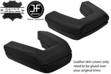 BLACK REAL LEATHER ROLL OVER BAR COVERS FITS BMW Z4 E85 ROADSTER 2003-2009