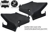 BLACK STITCH 2X REAR SIDE PANEL TRIM REAL LEATHER COVERS FOR VW GOLF MK1 CABRIO