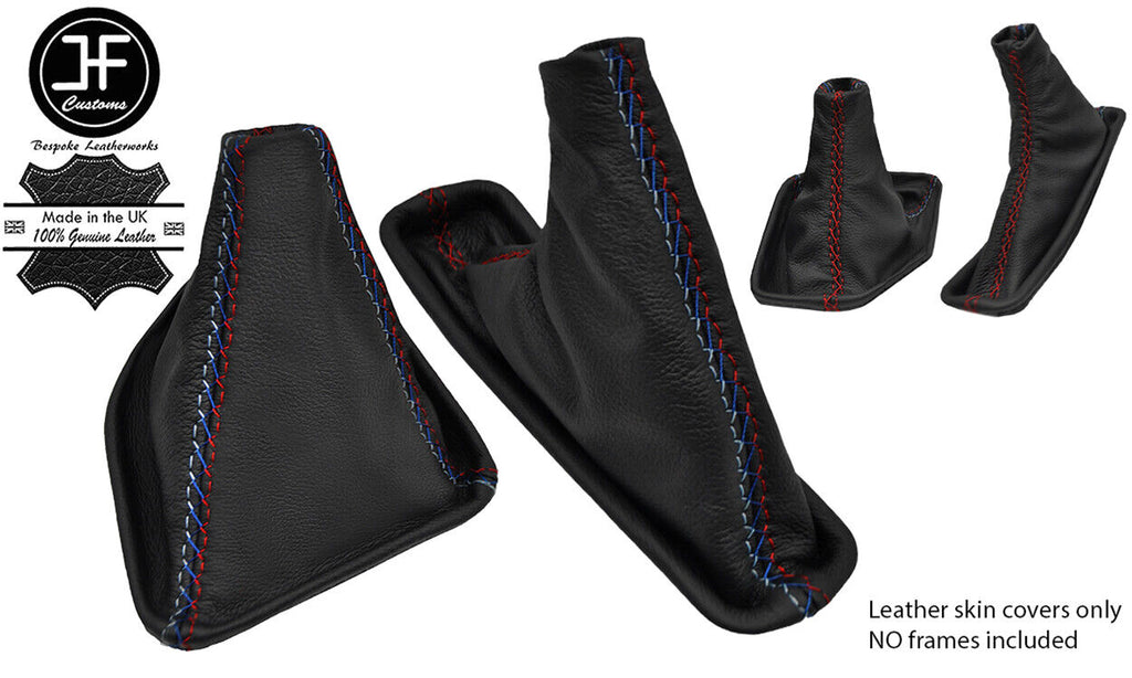 RED STITCH MPOWER CROSS STICH LEATHER GEAR&HANDBRAKE GAITER FOR BMW E39 95-03