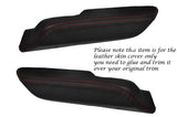 RED STITCH 2X REAR DOOR HANDLE ARMREST COVER FITS BMW 3 SERIES E30 84-92 4DR