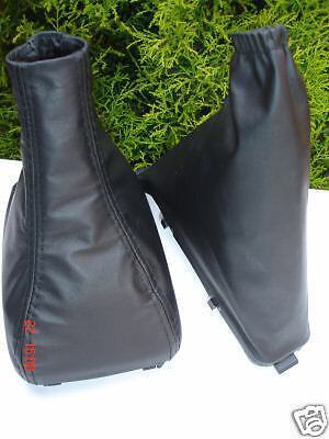 FITS FIAT PUNTO MK1 BRAVA BRAVO SET GAITERS BLACK LEATHER CUSTOM NEW MADE IN UK