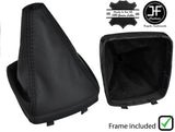 BLACK STITCH MANUAL LEATHER GEAR GAITER+PLASTIC FRAME FOR MONDEO MK4 IV 07-13