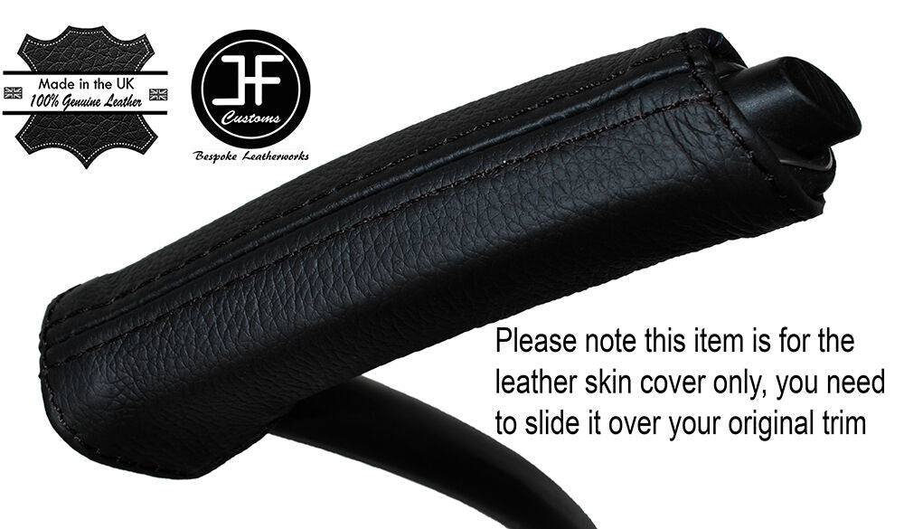 BLACK STITCH HANDBRAKE HANDLE LEATHER COVER FITS FORD GRAND C MAX C-MAX 11-15