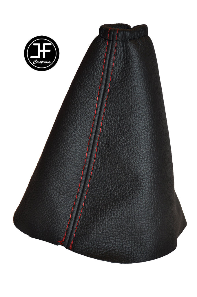 RED STITCHING GEAR GAITER LEATHER SKIN COVER FITS PEUGEOT 508 2010-2015
