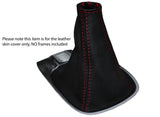 RED STITCHING LEATHER MANUAL GEAR GAITER FITS VAUXHALL OPEL MERIVA 2011-2015