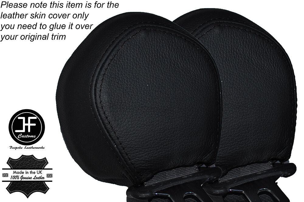 BLACK STITCH 2X REAR SEAT BELT TRIM COVERS FITS MITSUBISHI GTO 3000GT 1992-1999