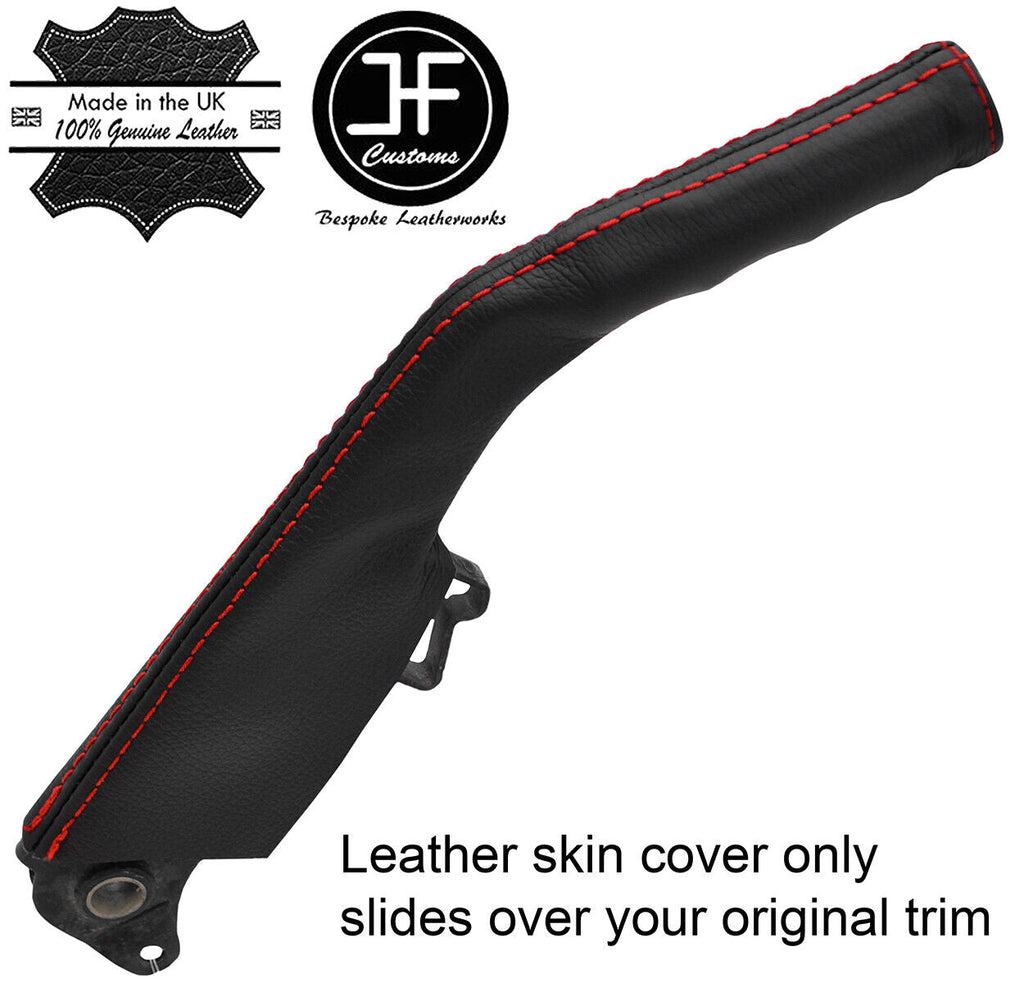 RED STITCH REAL LEATHER SLIM HANDBRAKE GAITER FITS PORSCHE 914-6 914 STYLE 2