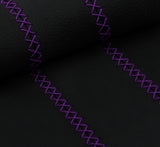 PURPLE LUX-STITCH LEATHER 2X LONG SEAT BELT COVER FITS AUDI Q3 2012-2018