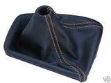 FITS BMW E46 ORANGE STITCH LEATHER GEAR GAITER SHIFTBOOT CUSTOM NEW MADE IN UK