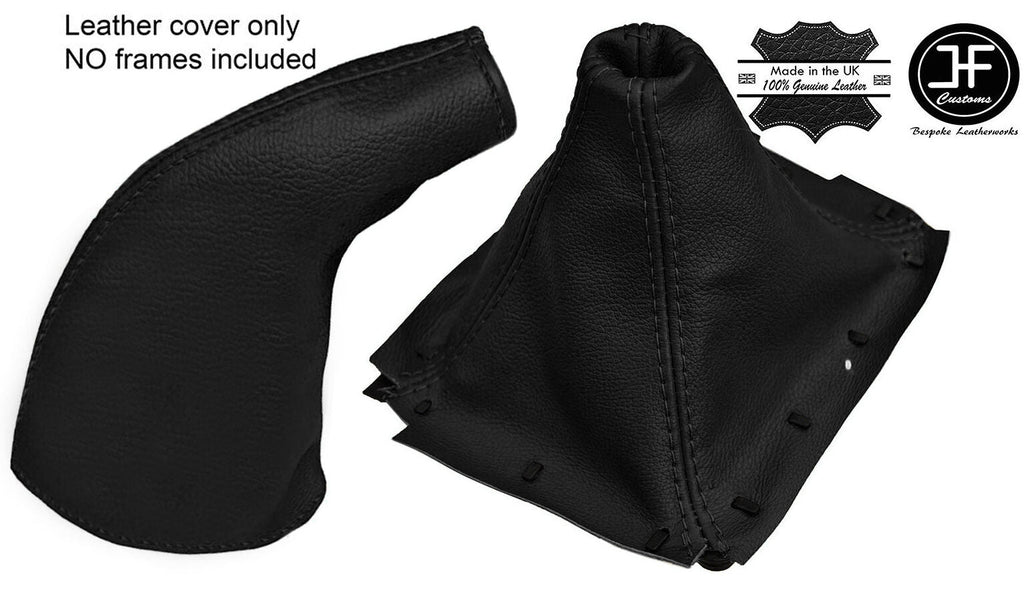 BLACK REAL LEATHER GEAR & HANDBRAKE GAITER FITS MAZDA MX5 MIATA EUNOS MK1 90-97