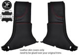 RED STITCH 2X FULL LOWER B PILLAR NAPPA LEATHER COVER FOR TESLA MODEL S 12-16