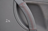 FITS VW BEETLE 98-05 LEATHER 2X DOOR HANDLE COVERS red st CUSTOM NEW MADE IN UK