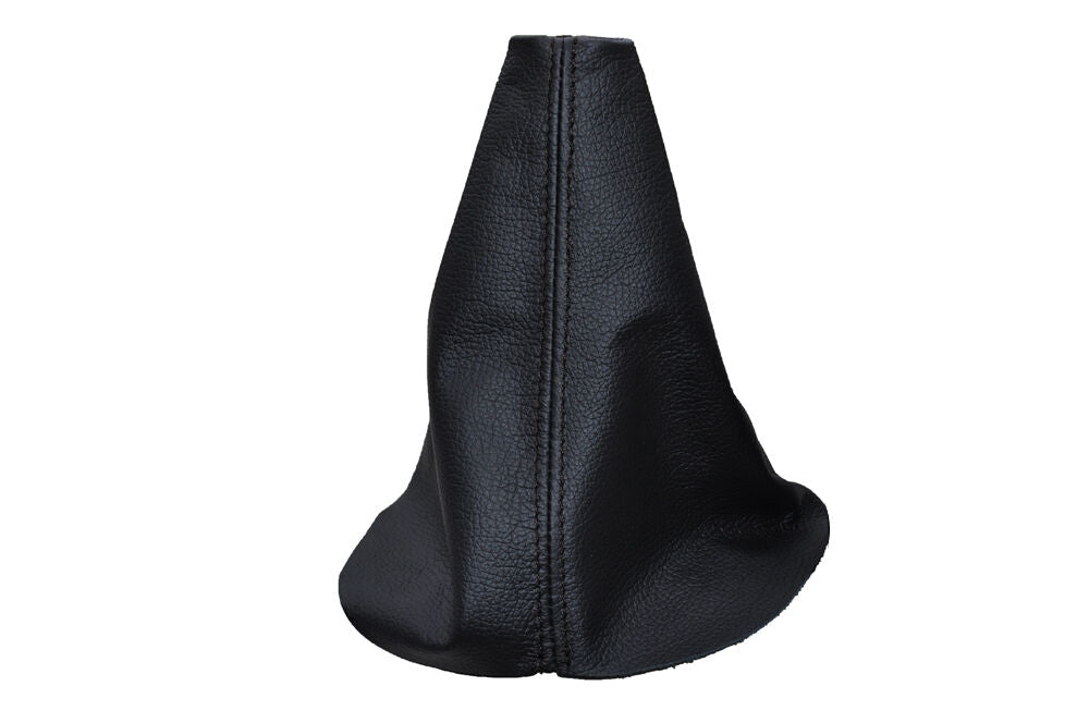 BLACK DOUBLE STITCH FITS  MAZDA MX5 MK3 2005-2012 LEATHER GEAR GAITER CUSTOM NEW