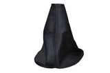 BLACK DOUBLE STITCH FITS  MAZDA MX5 MK3 2005-2012 LEATHER GEAR GAITER CUSTOM NEW