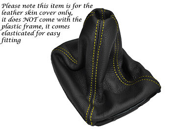 YELLOW STITCHING FITS  MERCEDES W639 VITO VIANO 2004-2009 LEATHER GEAR GAITER