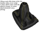 YELLOW STITCHING FITS  MERCEDES W639 VITO VIANO 2004-2009 LEATHER GEAR GAITER