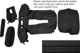 BLACK STITCH CENTRE CONSOLE & TUNNEL ODDMENT SKIN COVERS FOR LOTUS EUROPA TC