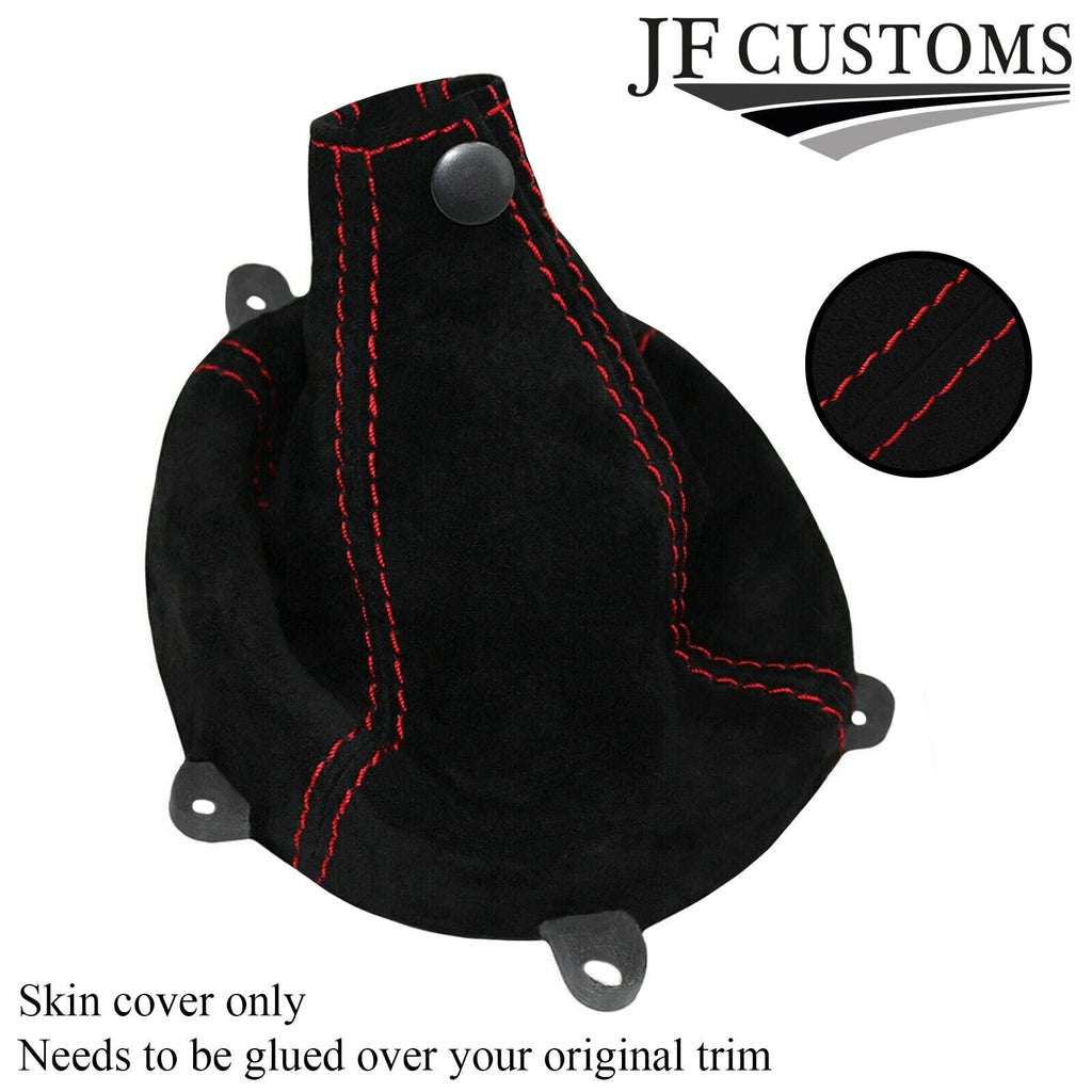 RED  STITCH 6 SPEED SUEDE GEAR GAITER FOR MITSUBISHI LANCER EVO 7 8 9 01-07