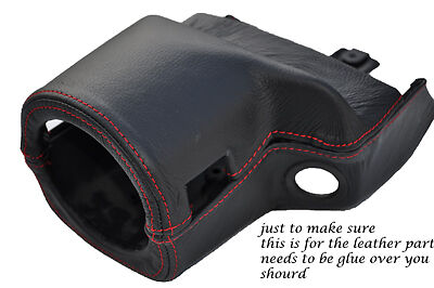RED STITCHING FITS MG MGF MGTF 95-05 STEERING WHEEL SHROUD LEATHER COVER