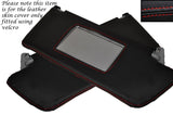 RED STITCH 2X SUN VISORS COVERS FITS VAUXHALL OPEL HOLDEN VECTRA C SIGNUM