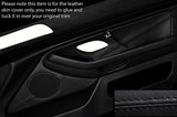 BLACK STITCHING 2X FRONT DOOR CARD TRIM SKIN COVER FITS BMW 5 SERIES E39 95-03