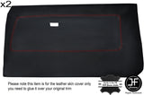 RED STITCHING 2X FRONT DOOR CARD LEATHER COVERS FITS BMW 3 SERIES E21 75-84