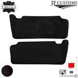 FOR MERCEDES E CLASS W210 99-03 RED CROSS STITCH 2X SUN VISOR LEATHER COVERS