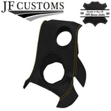 YELLOW STITCH LEATHER 2X SPEAKER VENT DASH SILL COVERS FOR LOTUS ELISE S2 01-06