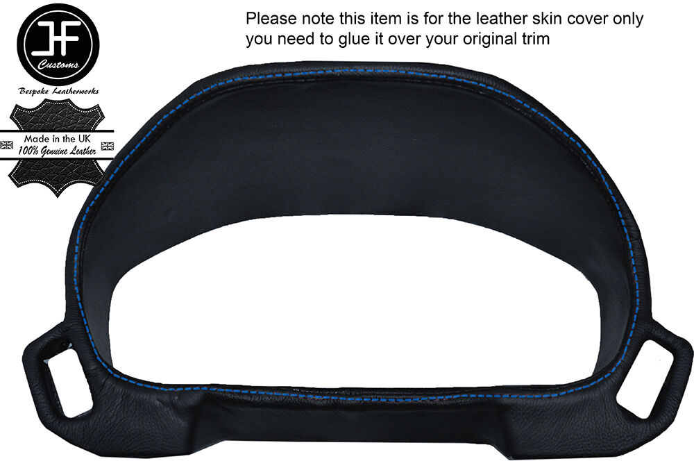 BLUE STITCHING SPEEDO SURROUND LEATHER COVER FITS MITSUBISHI FTO 1994-2001