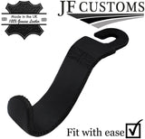 BLACK  STITCH EMBOSSED LEATHER HEADREST HOOK HANGER FOR E81 E82 E87 E88 JF1
