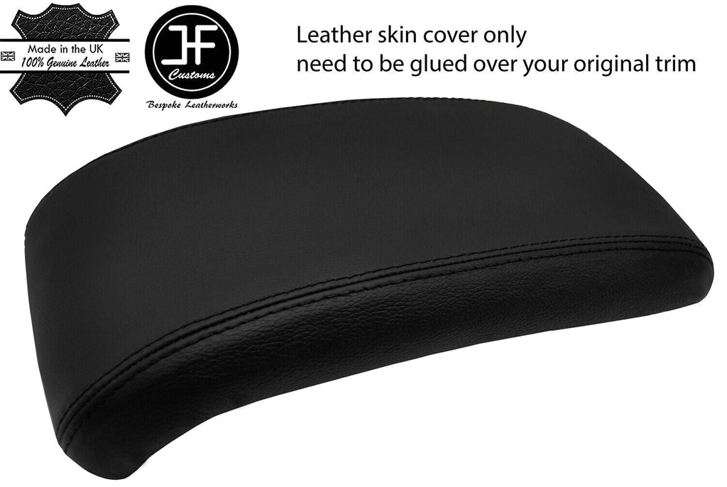 BLACK & BLACK TOP GRAIN LEATHER ARMREST LID COVER FITS NISSAN JUKE 2010-2019