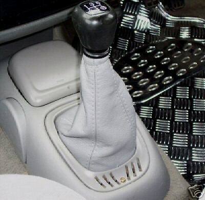 FITS VW SHARAN MK1 GREY GENUINE LEATHER GEAR  GAITER CUSTOM NEW MADE IN UK