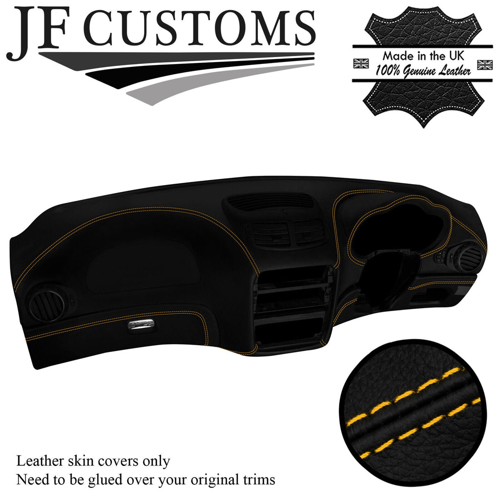YELLOIW STITCH TOP-GRAIN LEATHER DASH DASHBOARD COVER FITS ALFA ROMEO 147 01-10