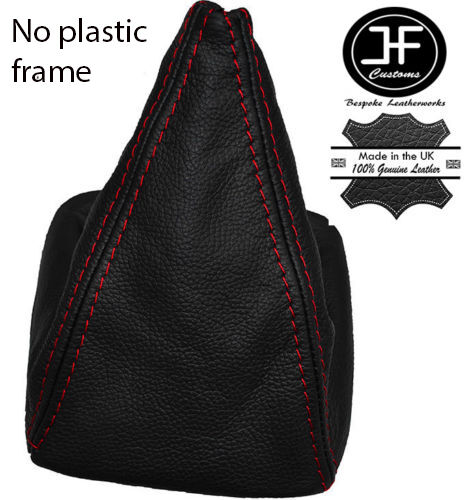 RED STITCHING MANUAL LEATHER GEAR GAITER FITS MERCEDES C-CLASS W202 1993-2000